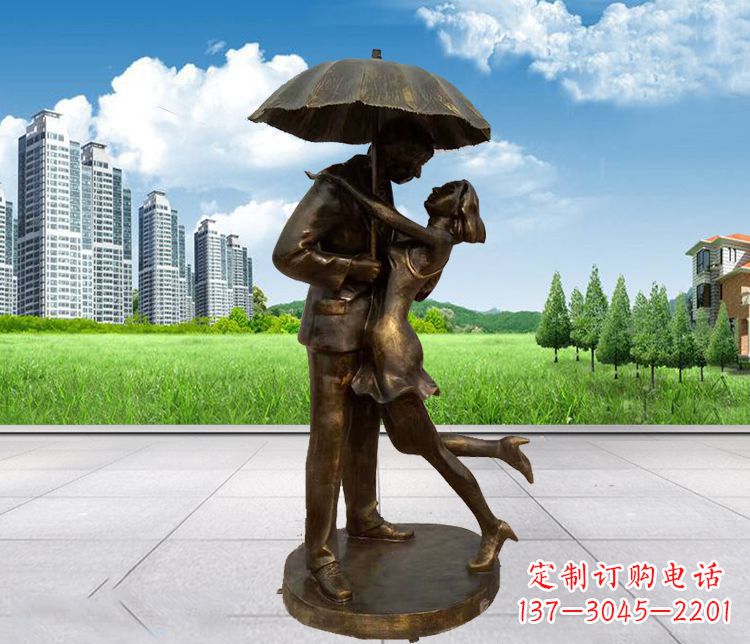 南通情侣铜雕,浪漫定制