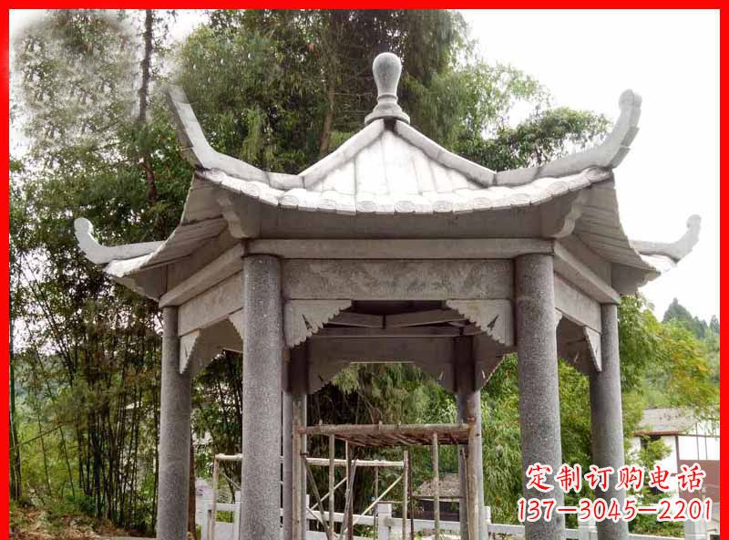 南通复古公园石凉亭雕塑