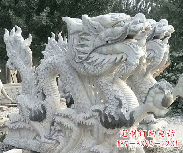 南通优雅古典大理石生肖龙雕塑