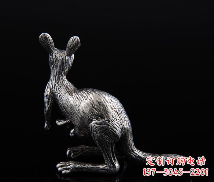 南通公园袋鼠动物铜雕 (2)