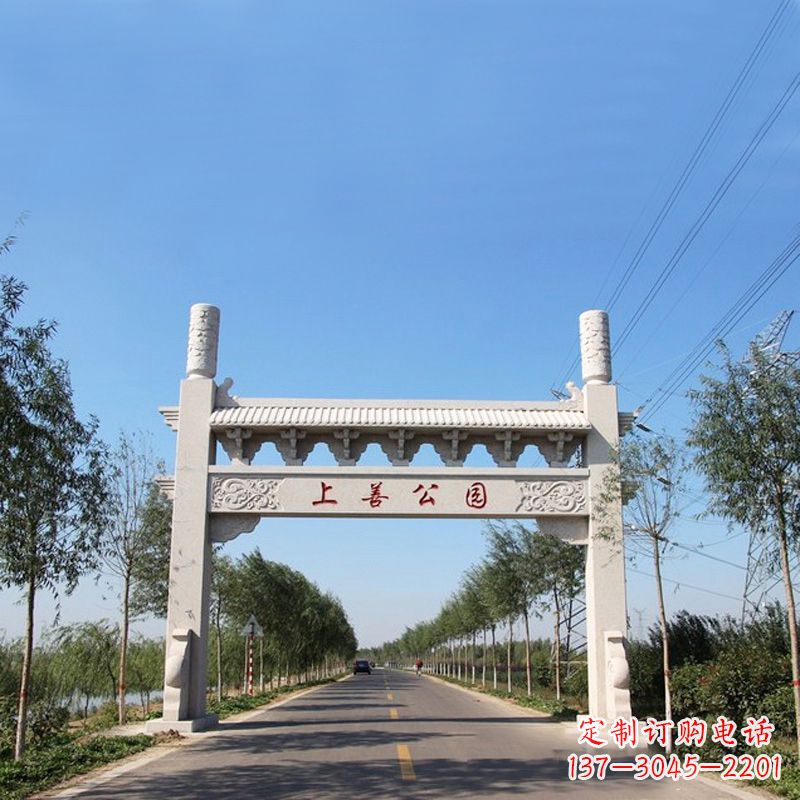 南通精美石牌坊雕塑——打造公园独特风格