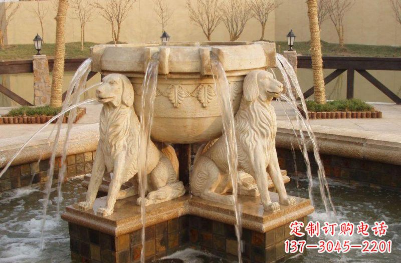 南通喷泉狗石雕