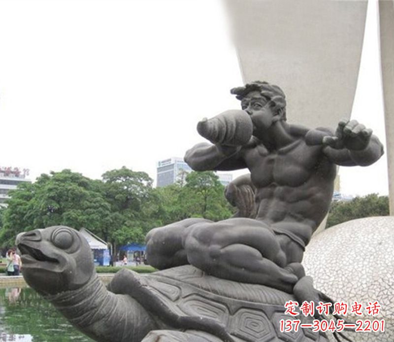 南通海龟雕塑,漫步沙滩时的自然之美