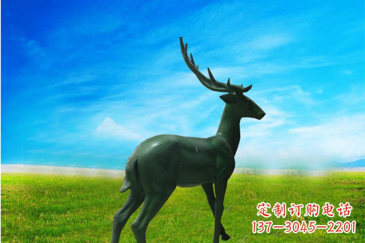 南通中领雕塑 | 公园动物梅花鹿铜雕