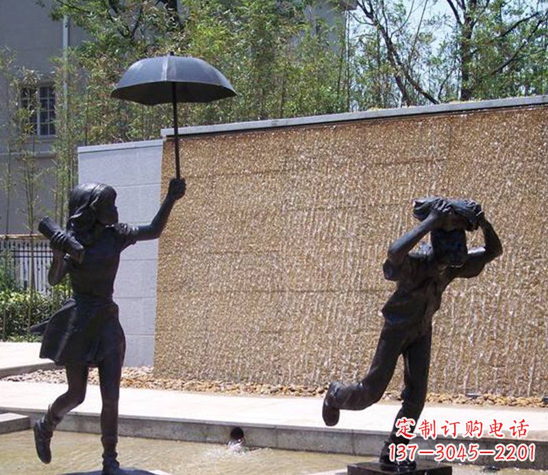 南通抗风雨小男孩铜雕