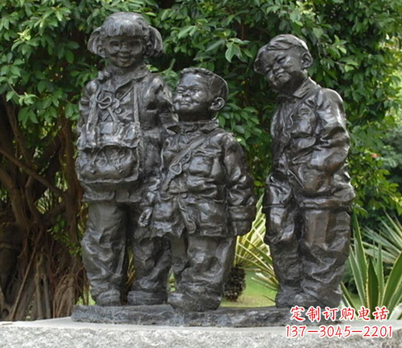 南通中领雕塑可爱儿童铜雕欣赏
