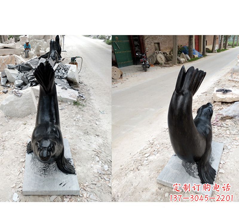 南通公园海豚景观石雕