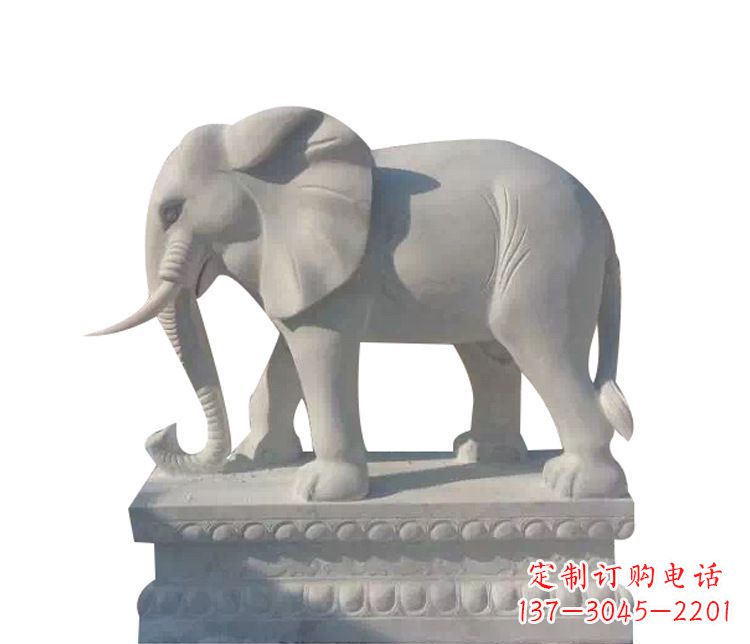 南通优质汉白玉大象动物石雕