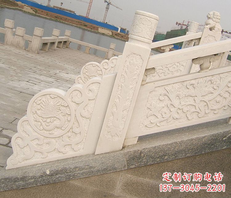 南通公园汉白玉栏板景观石雕 (2)