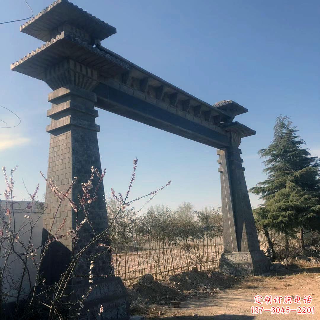 南通公园汉阙大门石雕