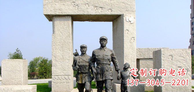 南通公园红军人物铜雕 (2)