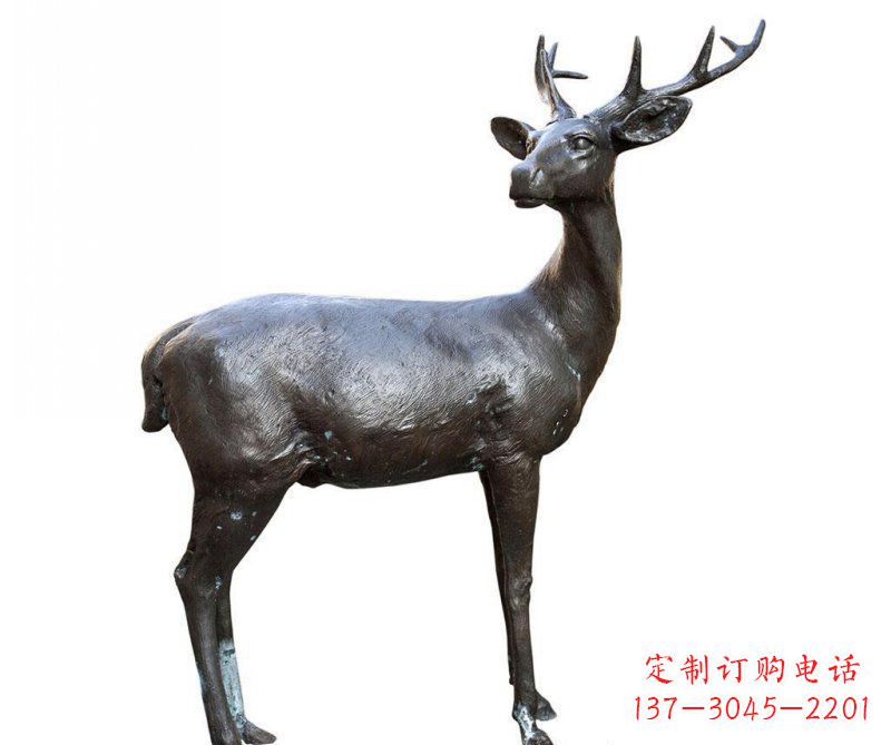 南通铜雕回头鹿动物雕塑