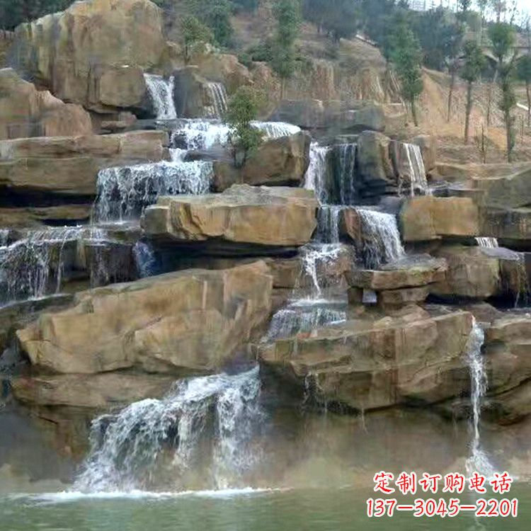 南通中领雕塑公园假山流水景观雕塑