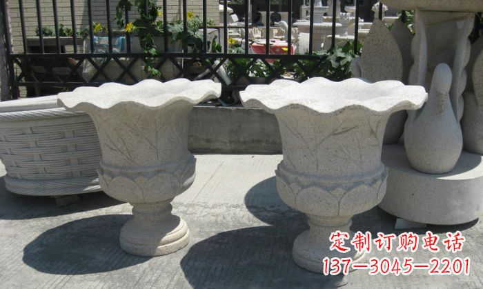 南通大理石花盆雕塑