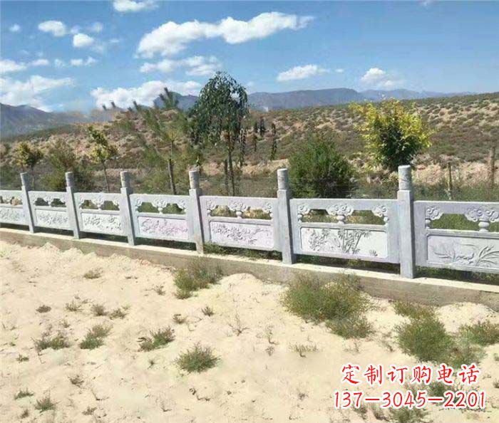 南通公园景观大理石栏板石雕 (4)