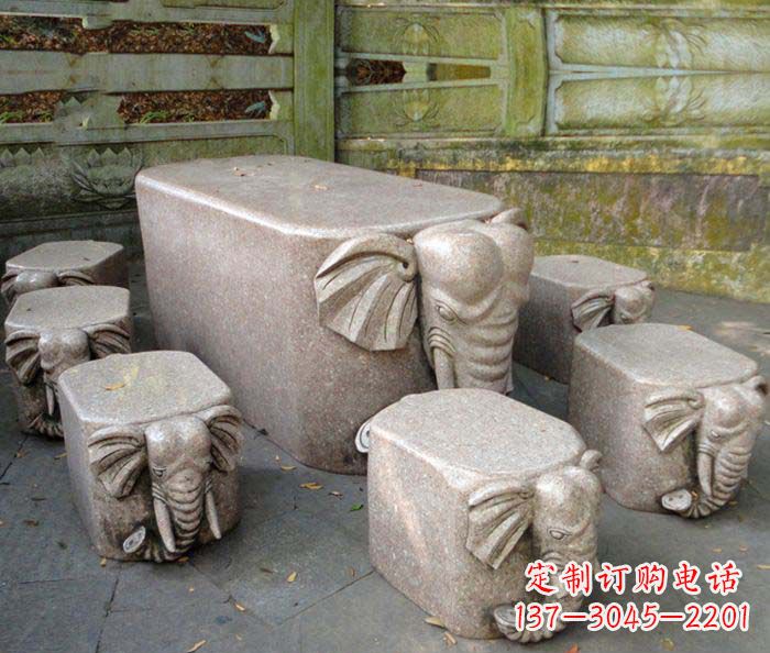 南通精美小象大理石雕塑