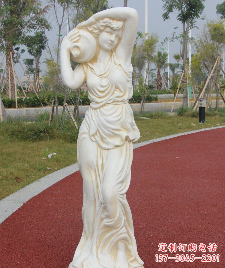 南通公园景观汉白玉仕女石雕