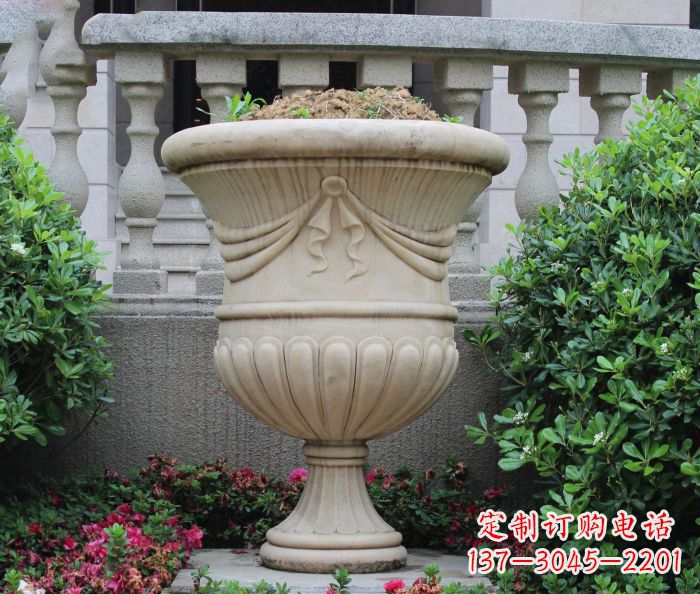 南通公园景观欧式花盆石雕