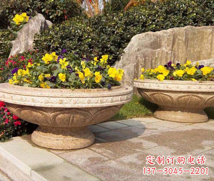 南通砂岩花盆雕塑