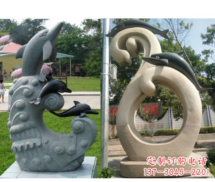 南通海豚雕塑,让你的公园景观更加优美缤纷