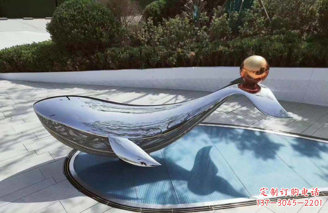南通公园镜面不锈钢海豚雕塑