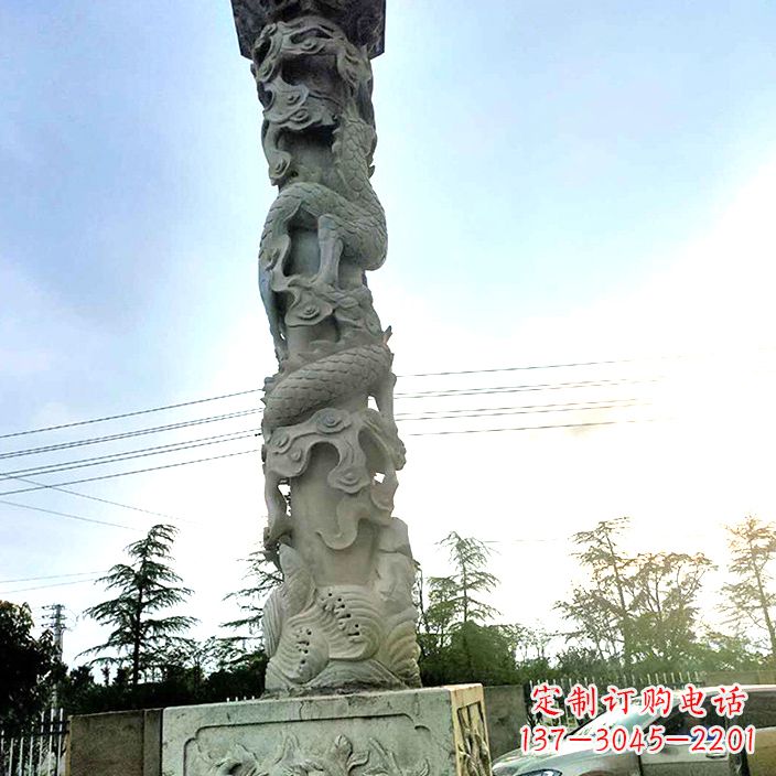 南通公园龙柱石雕