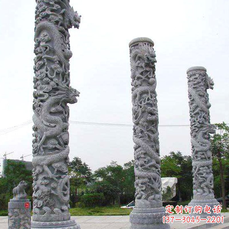 南通公园龙柱雕塑