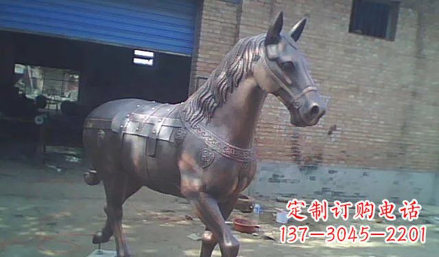 南通公园马动物铜雕 (4)
