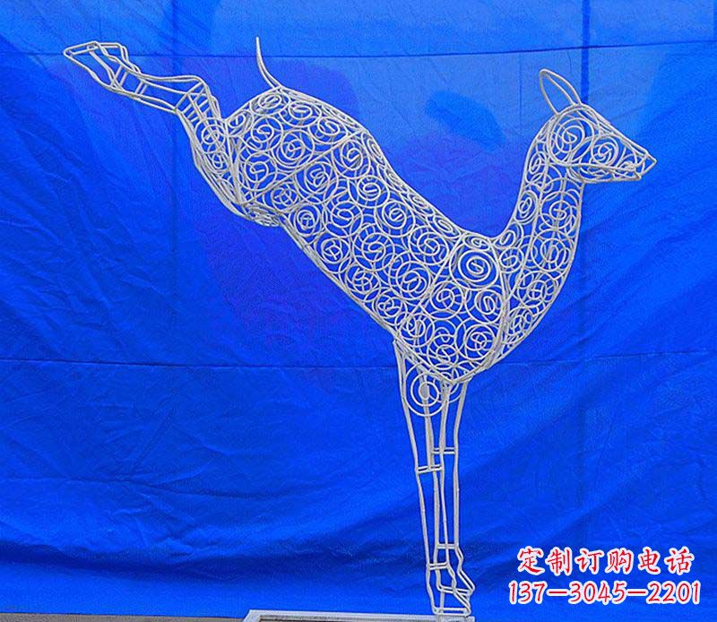 南通中领雕塑梅花鹿不锈钢镂空雕塑