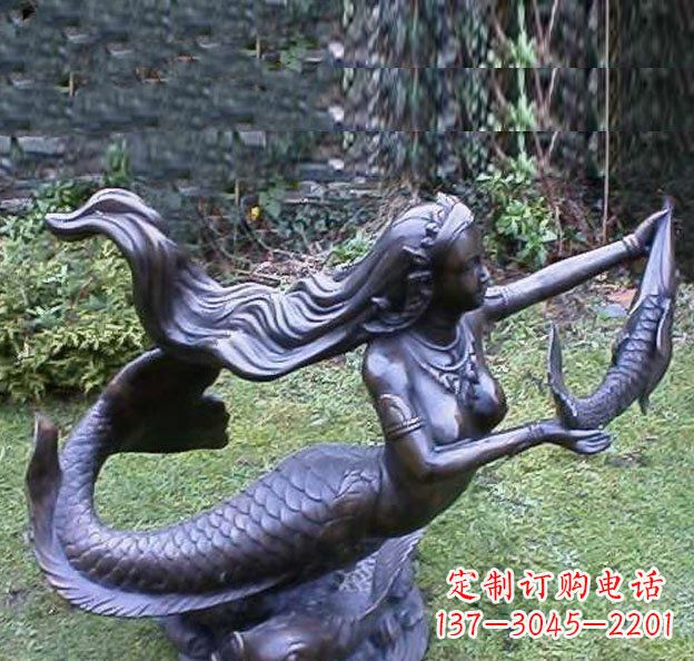 南通美人鱼铜雕,精美传情