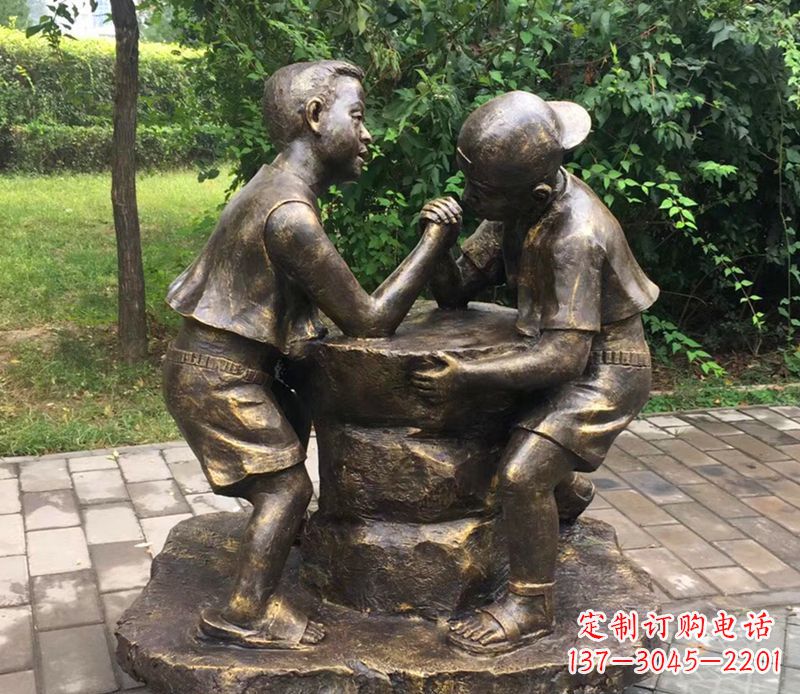南通童心盎然儿童铜雕