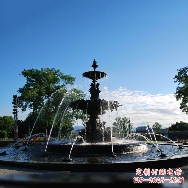 南通公园石雕喷泉水景雕塑