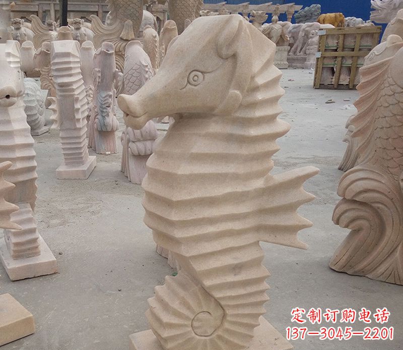 南通海马石雕塑——精美的艺术美学
