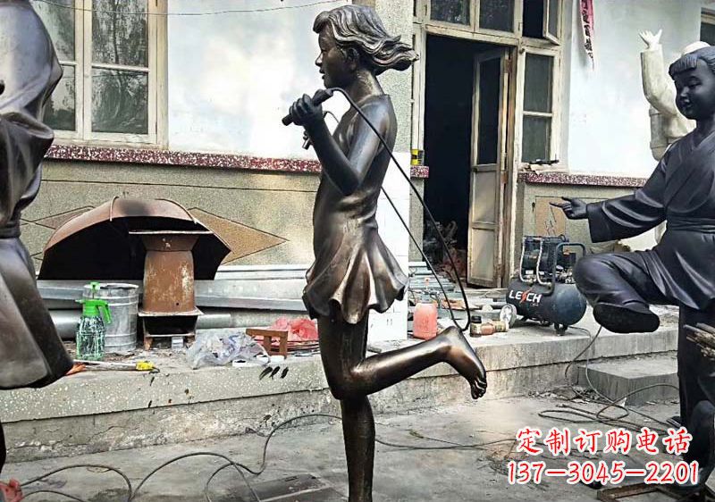 南通精美女孩铜雕