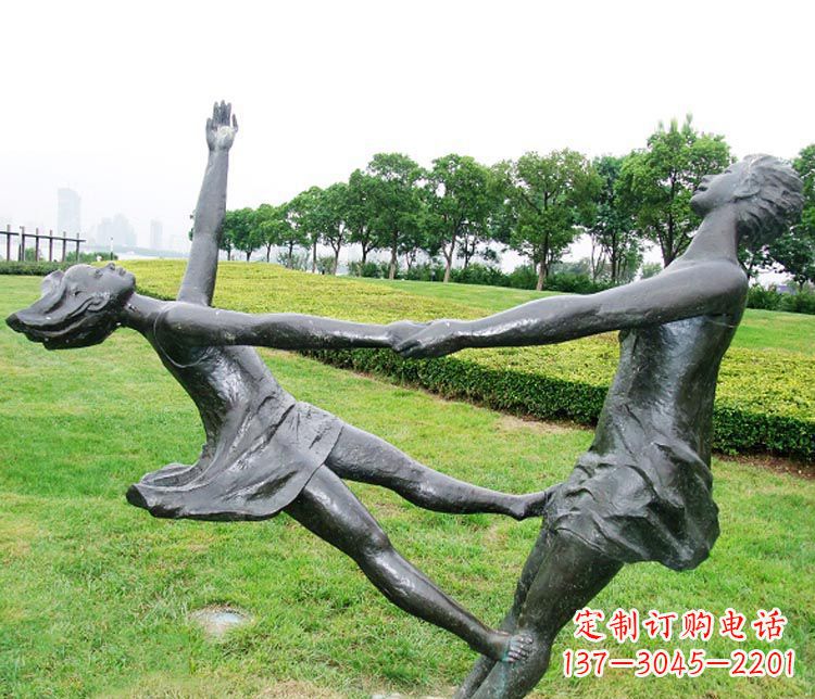 南通中领雕塑定制风姿绰约的女孩铜雕