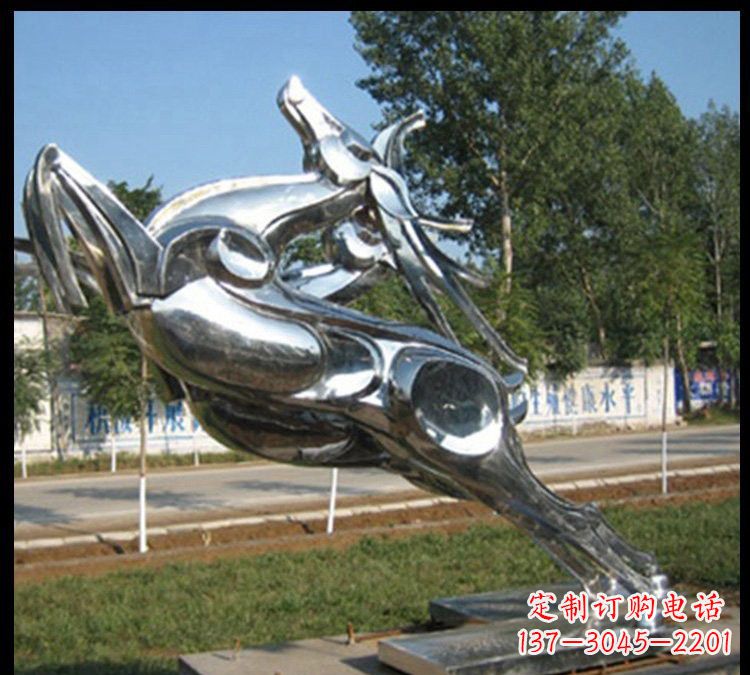 南通梅花鹿不锈钢雕塑新美的精美装饰