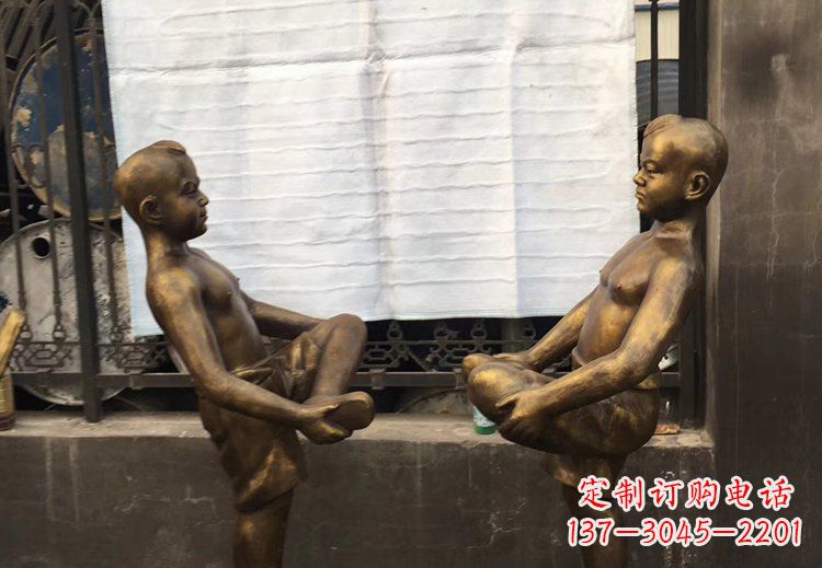 南通公园铜雕童年精美儿童雕塑