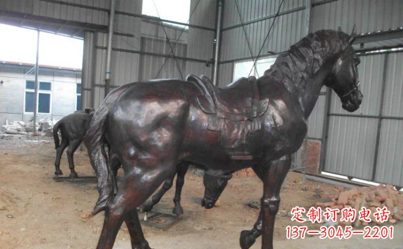 南通公园铜马动物铜雕