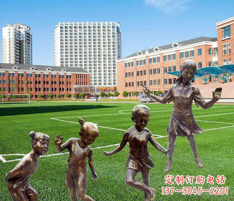 南通中领雕塑定制小孩铜雕
