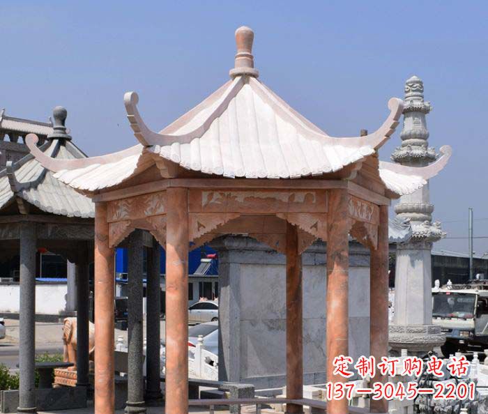南通中领雕塑设计凉亭雕塑，清新简约添美感