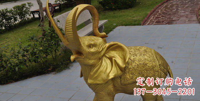 南通呈现自然之美的小象铜雕