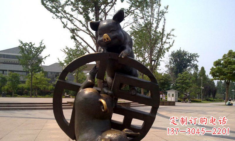 南通优雅而富有表现力的动物铜雕