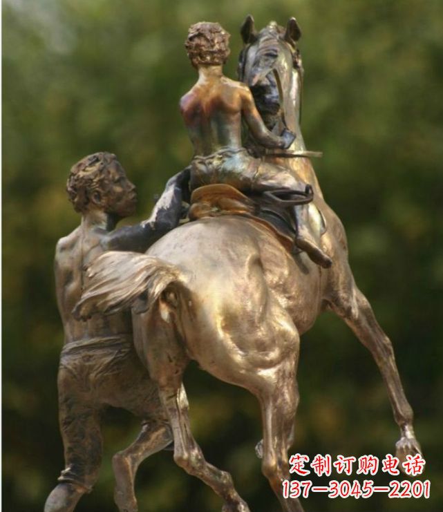 南通浪漫无限,精致骑马铜雕