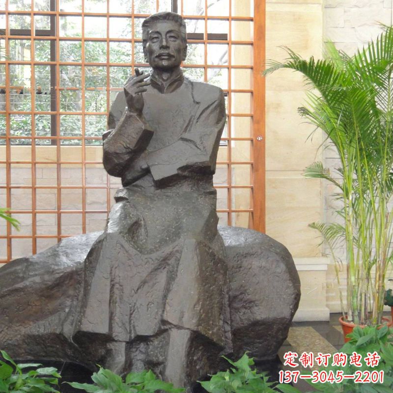南通中领雕塑|传承历史文化的鲁迅铜雕像