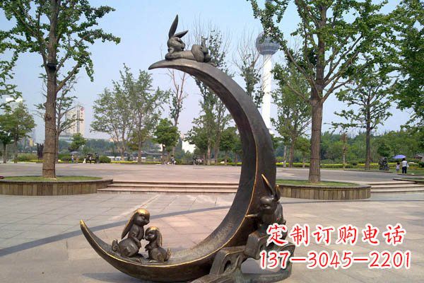 南通典雅月亮铜雕