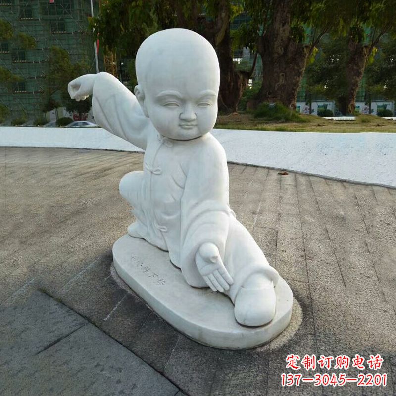 南通瑞士艺术家精美制作的和尚汉白玉石雕塑