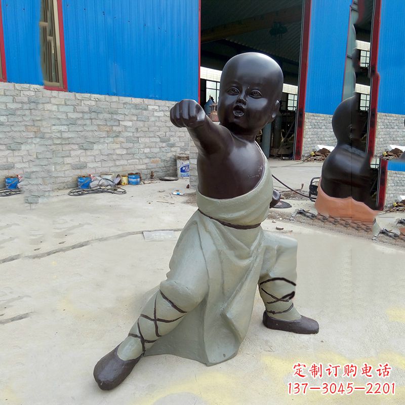南通精致和尚铜雕塑
