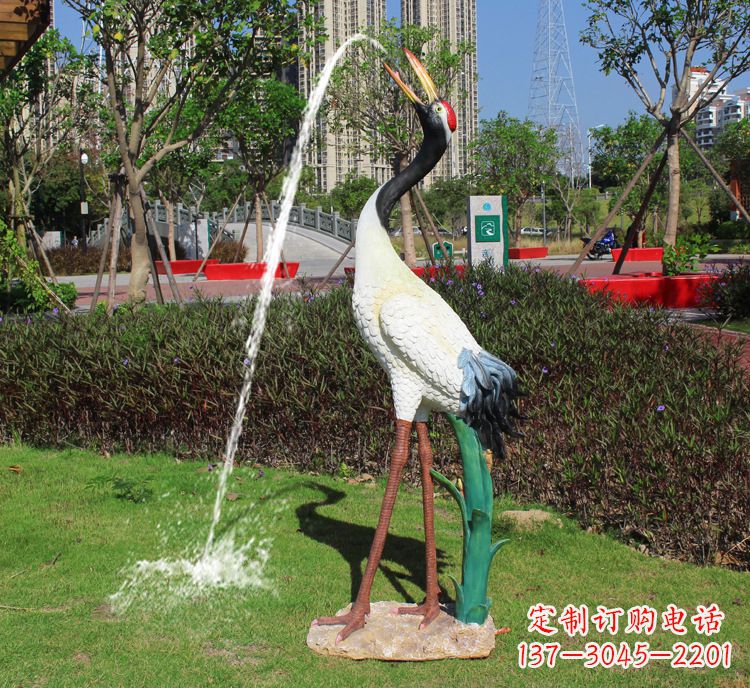 南通精美雕塑仿真仙鹤动物雕塑