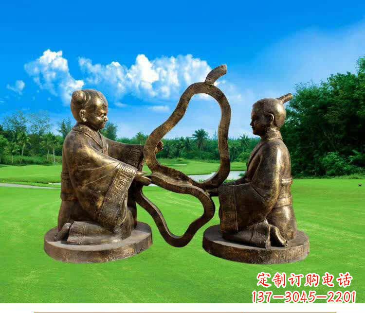 南通古代孔融让梨人物铜雕