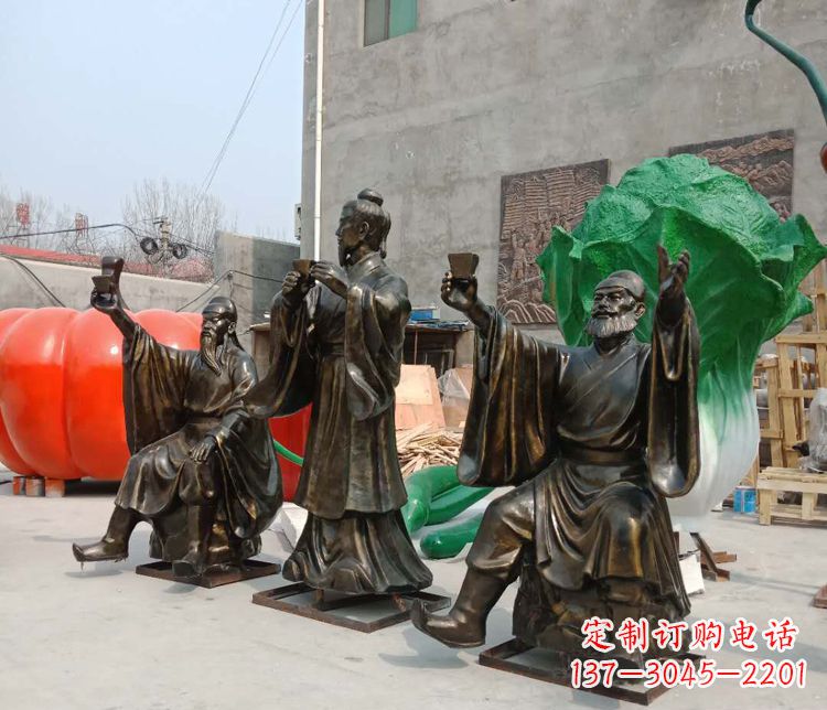 南通浓缩古代江湖英雄——名人雕塑